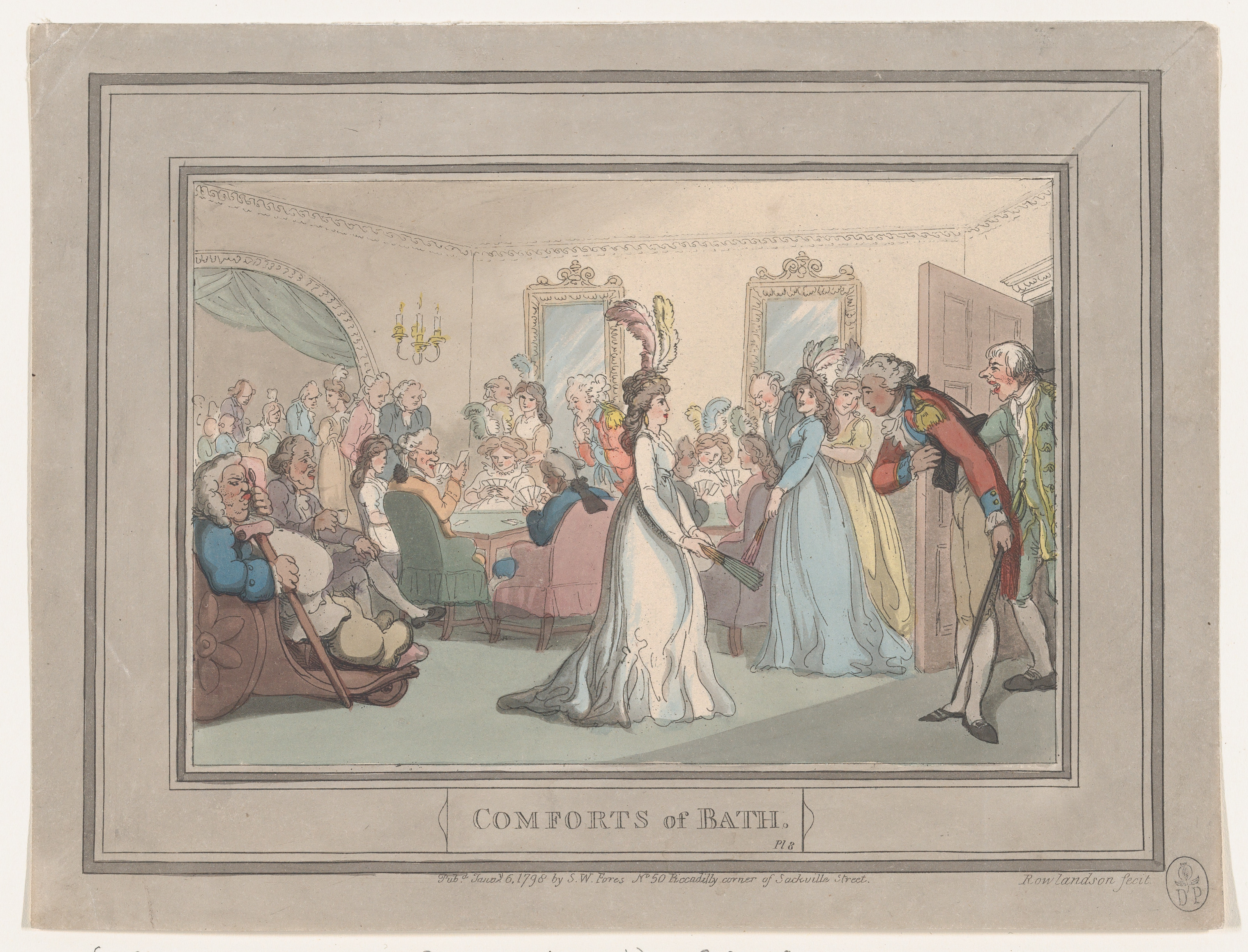 Comforts of Bath 18th Century Caricature