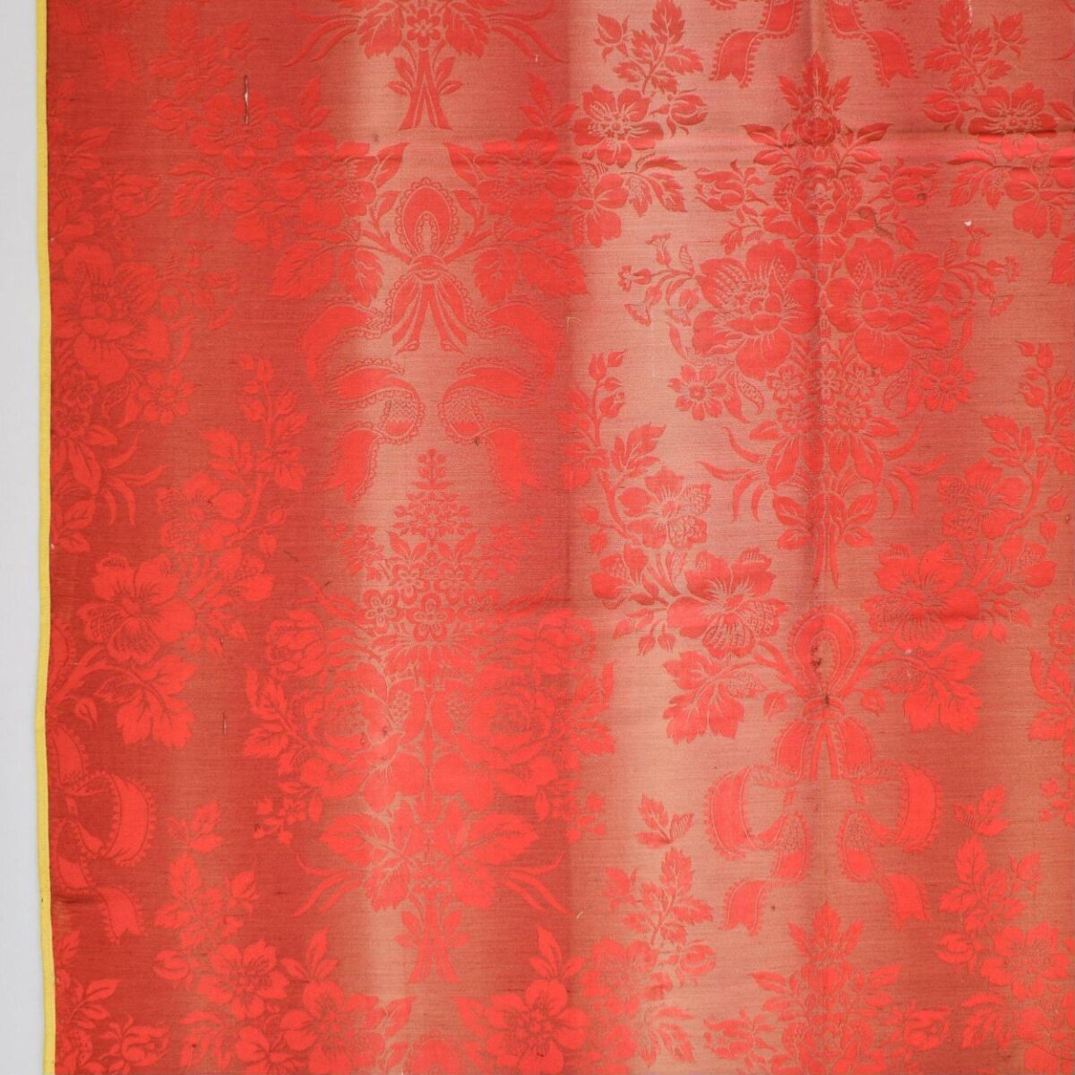 Red Floral Patterned Brocade Fabric