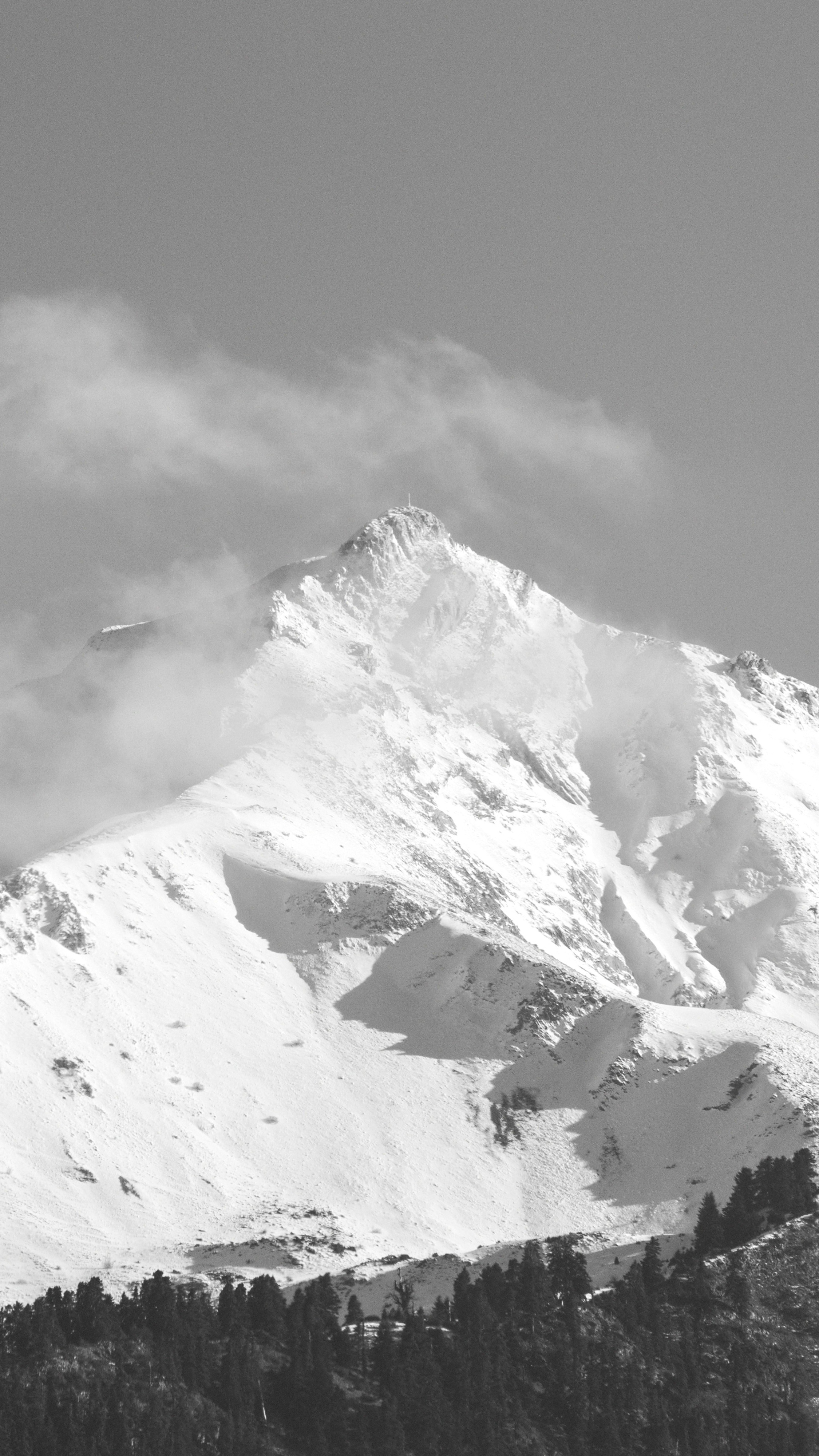 Snow-Covered Mountain Peak
