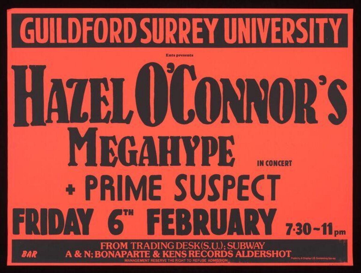Hazel O'Connor Concert Poster