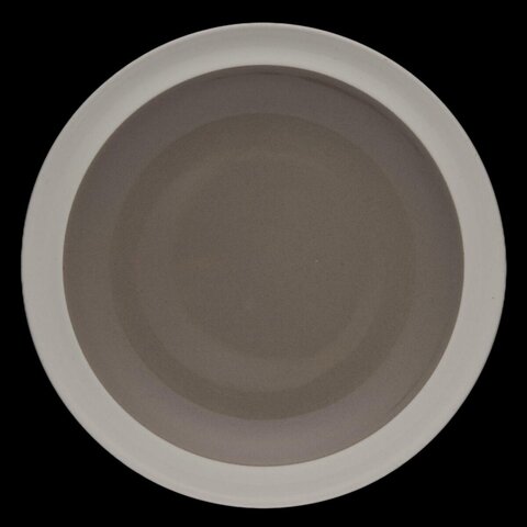 Top View of Empty Round Ceramic Plate