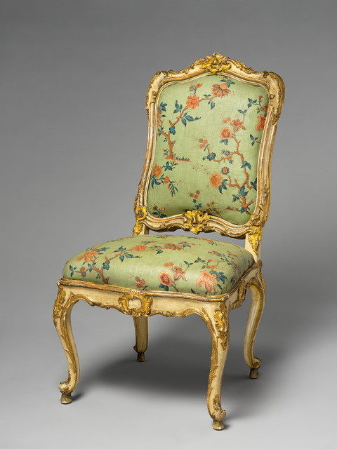 Antique Ornate Rococo Upholstered Chair