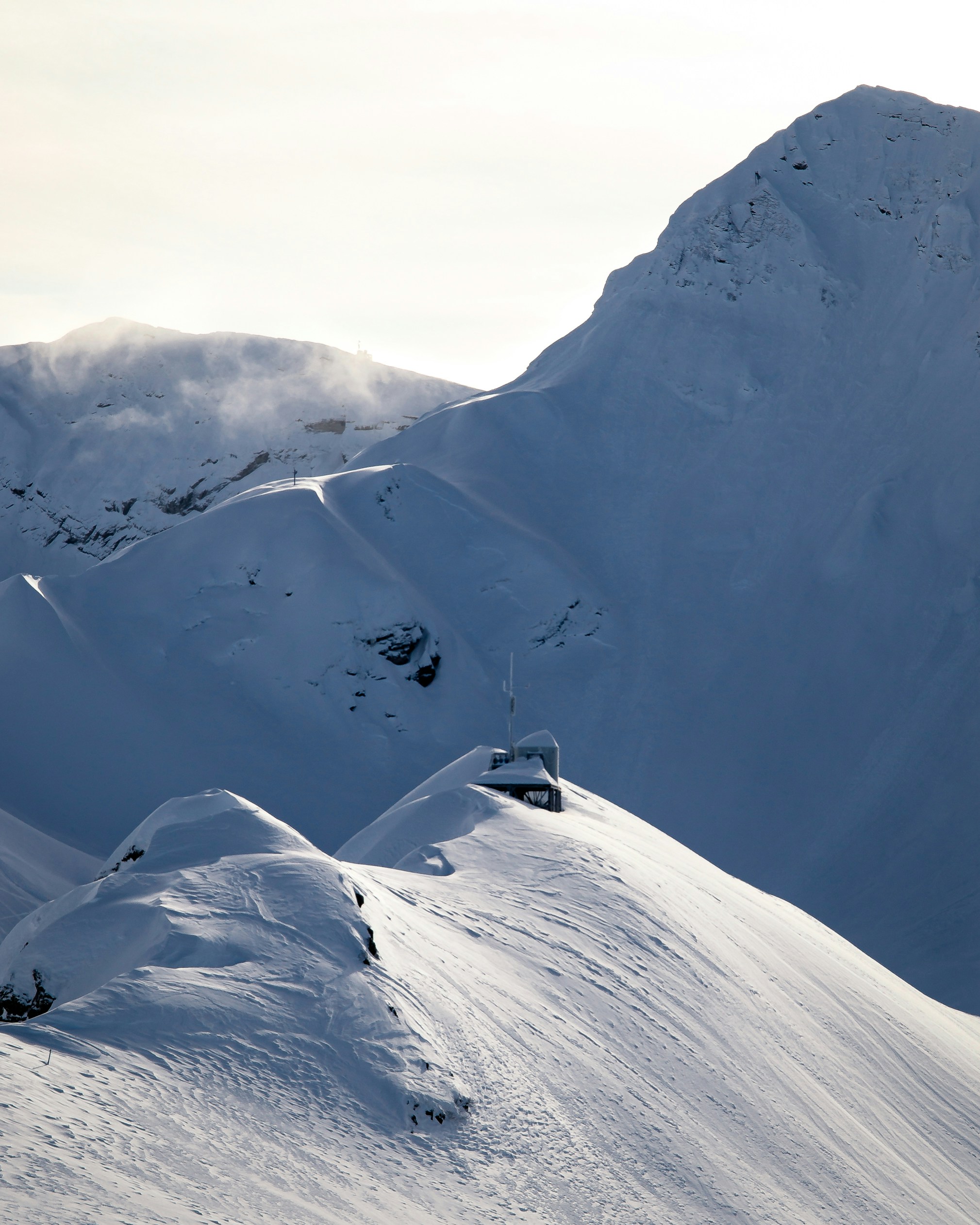 Snow Covered Mountain Peaks