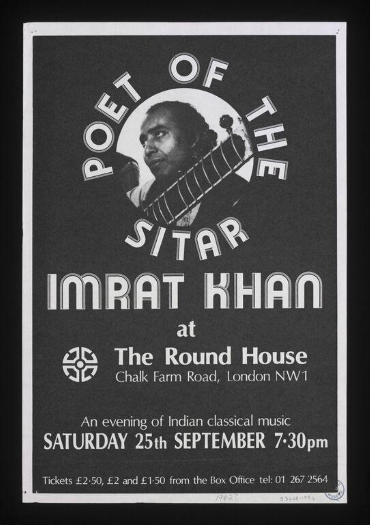 Imrat Khan Indian Classical Concert Poster