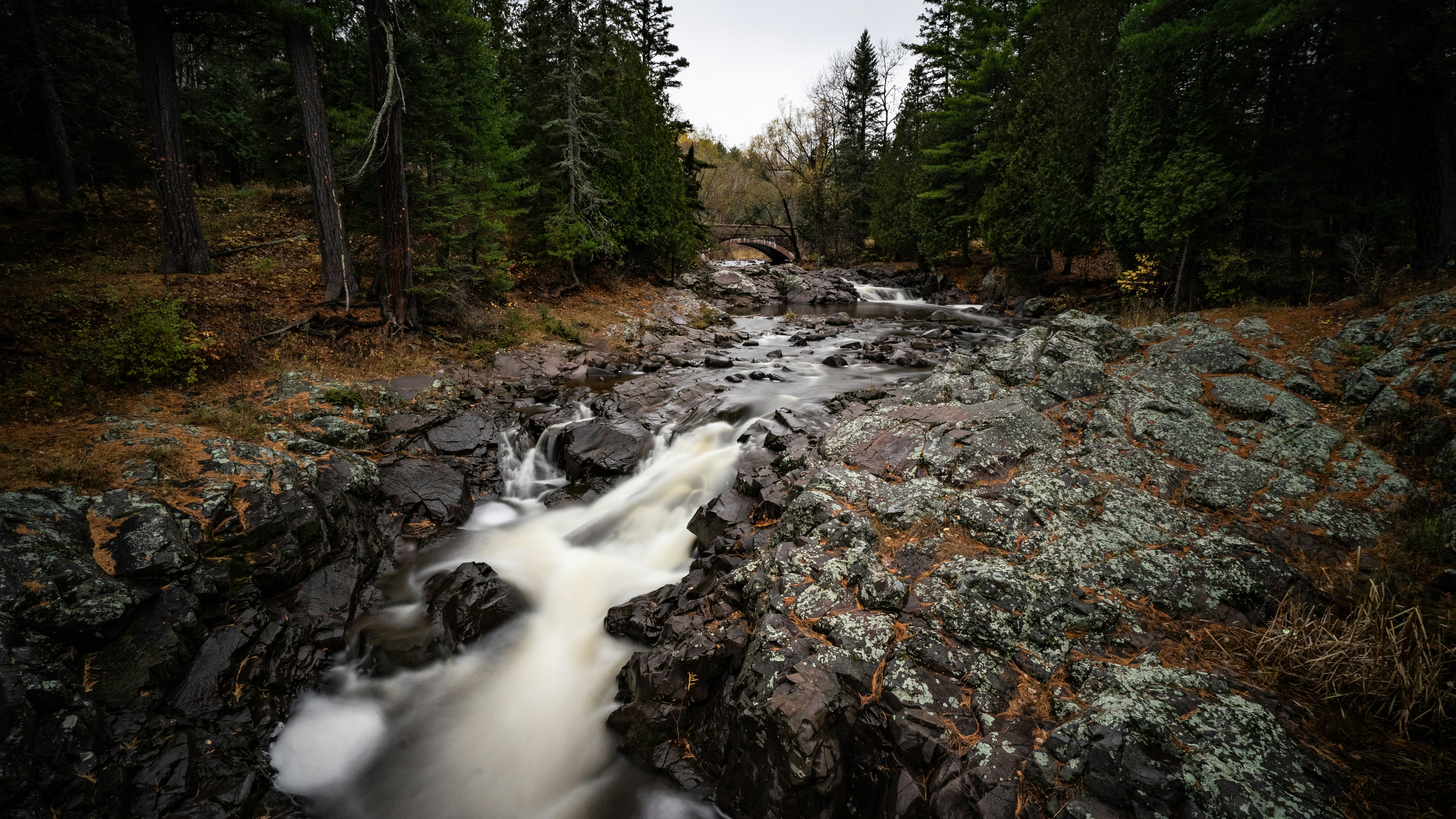 Forest River Waterfall Landscape
