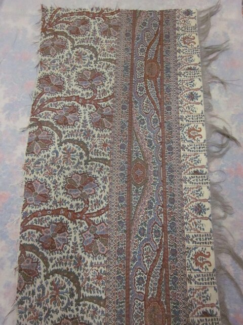 Vintage Patterned Woven Textile Fragment