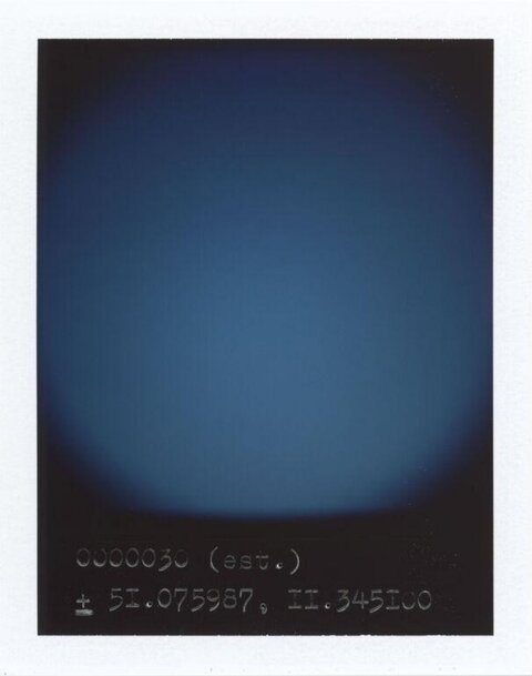 Minimalist Blue Coordinate Polaroid