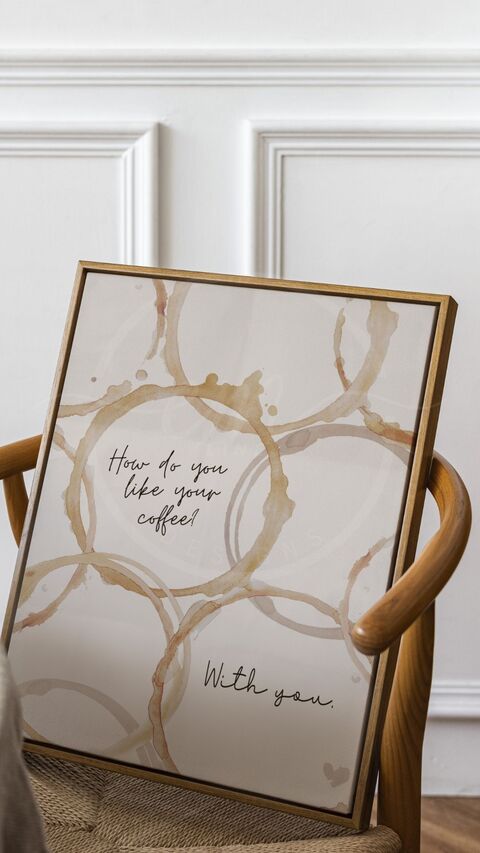 Coffee Themed Quote Wall Art