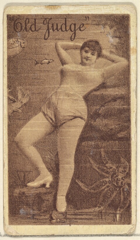 Old Judge Bather Advertising Card