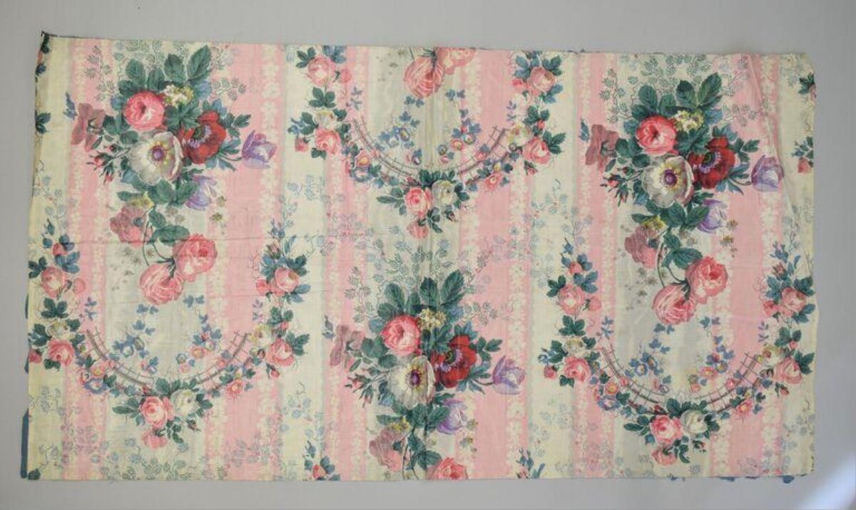 Vintage Floral Printed Textile