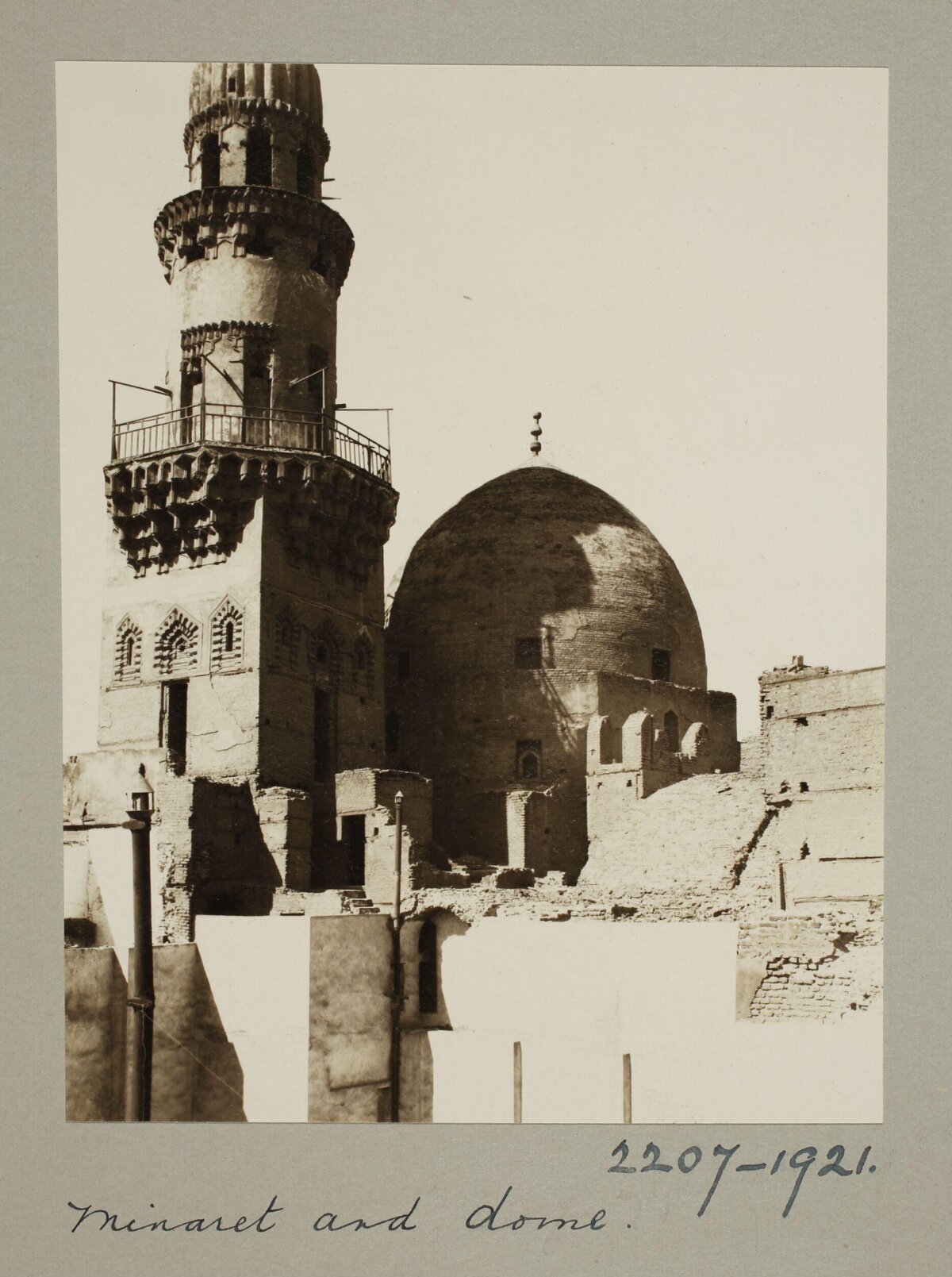 Vintage Photo of Minaret and Dome