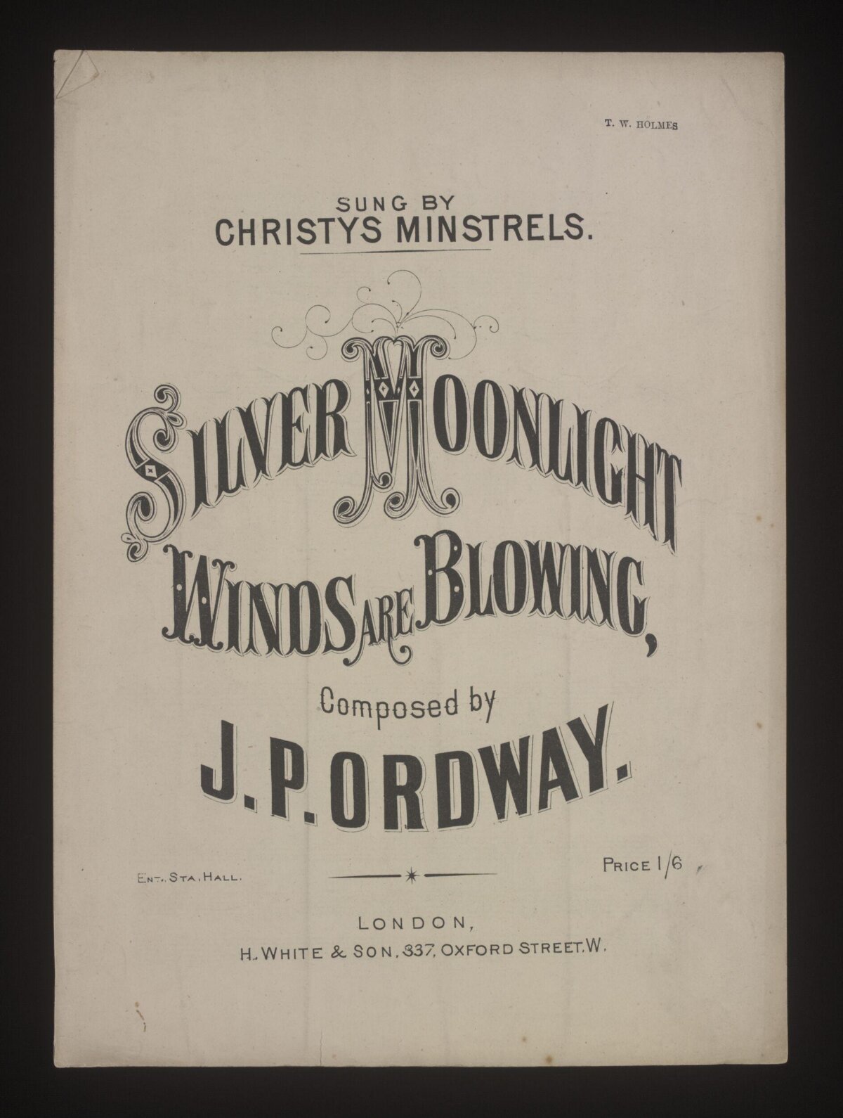 Silver Moonlight Sheet Music Cover
