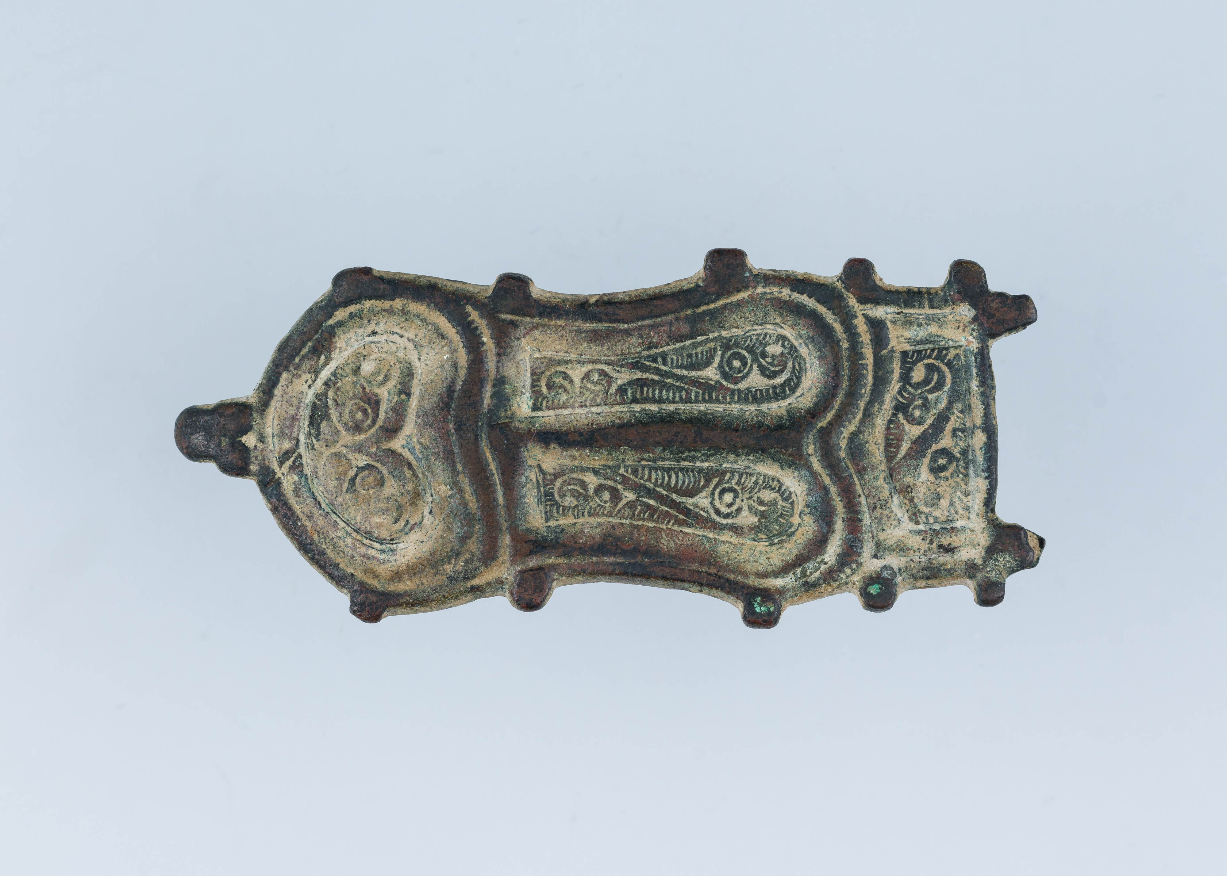 Ancient Patterned Bronze Buckle
