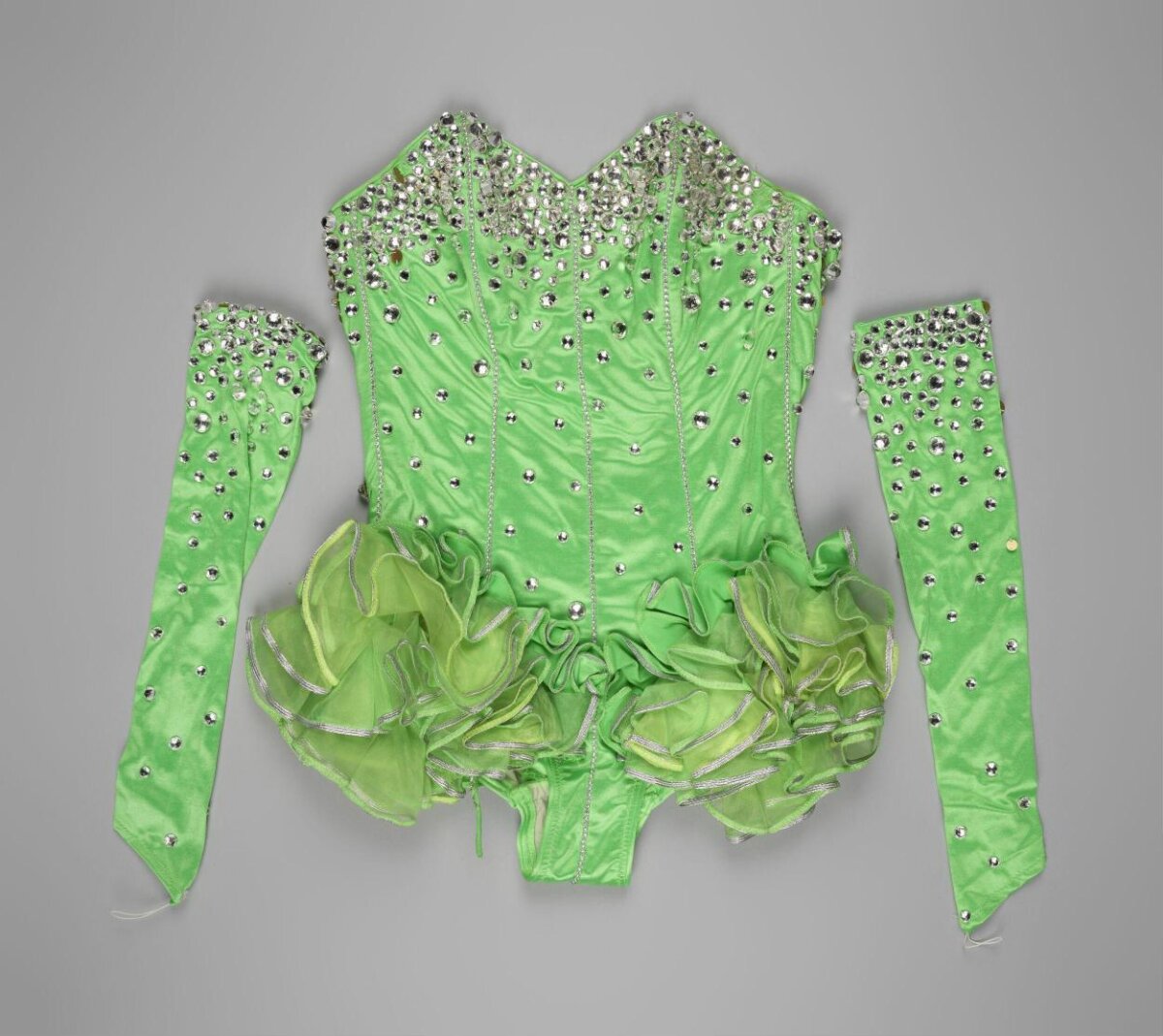 Green Rhinestone Performance Costume Set