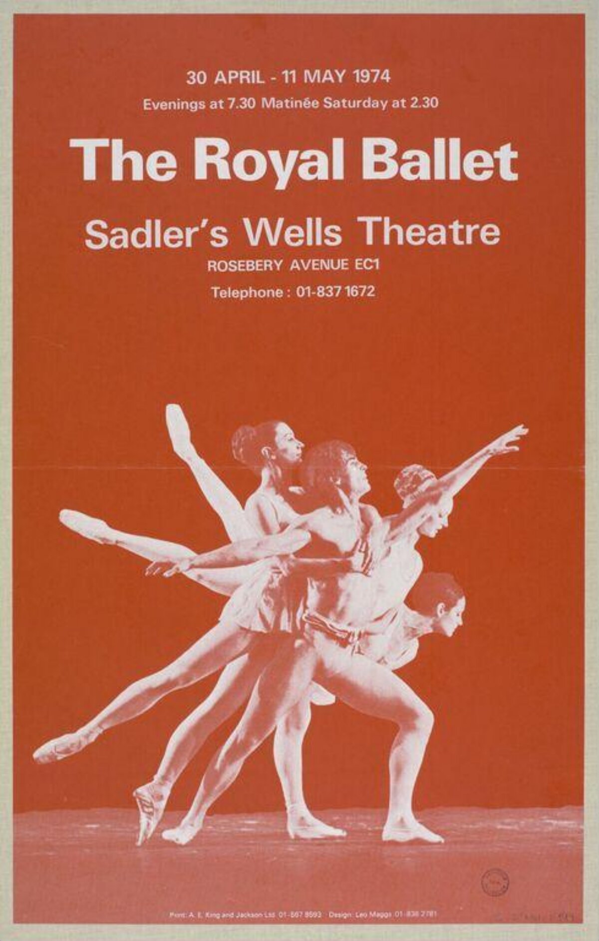 1974 Royal Ballet Performance Poster