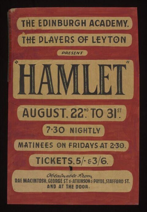 Vintage Hamlet Performance Poster