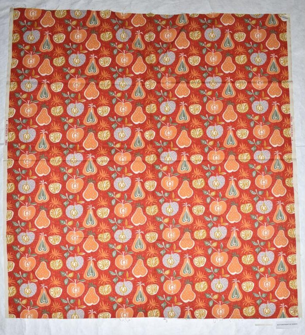 Red Fruit Pattern Printed Fabric