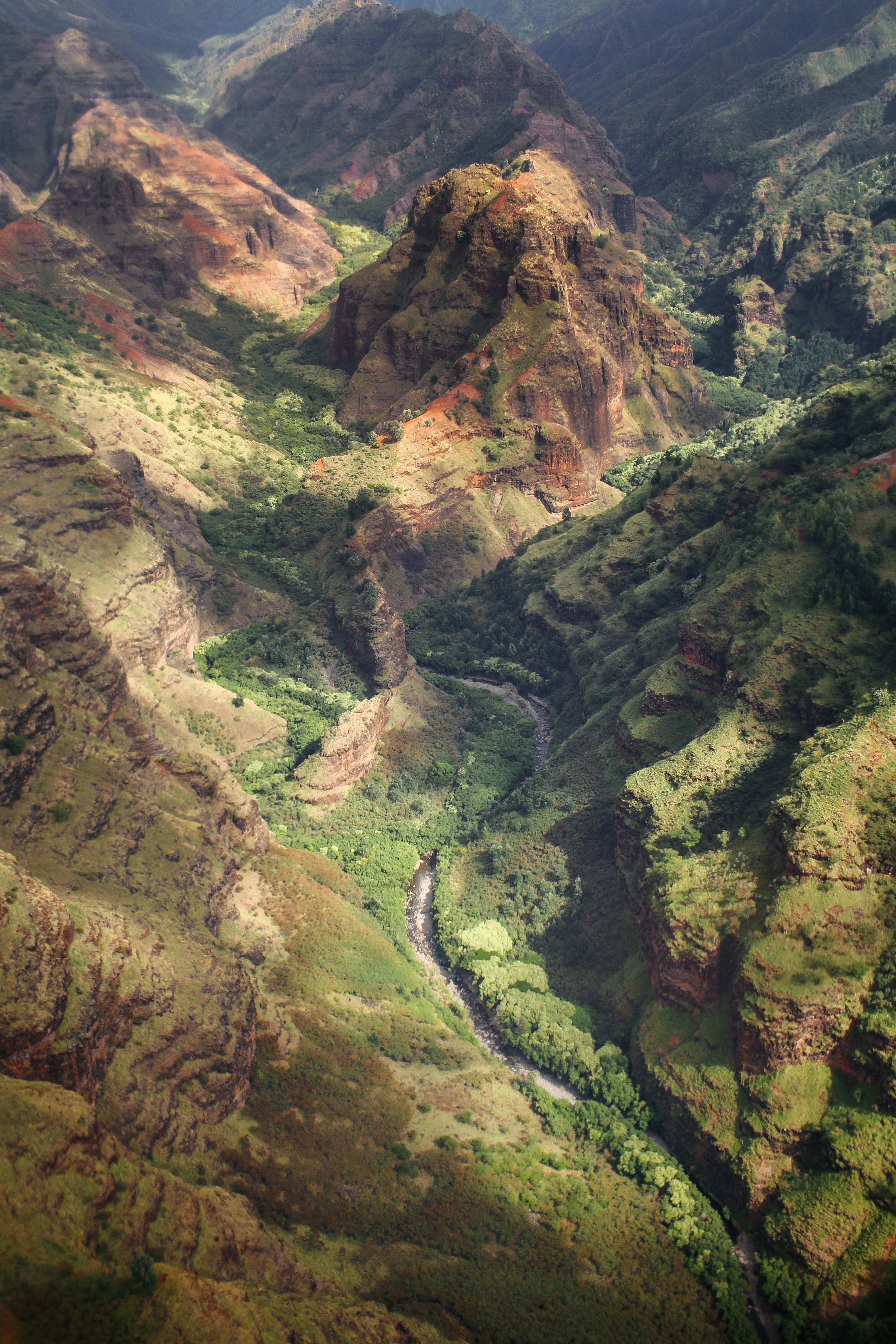 Aerial View of Canyon River Valley