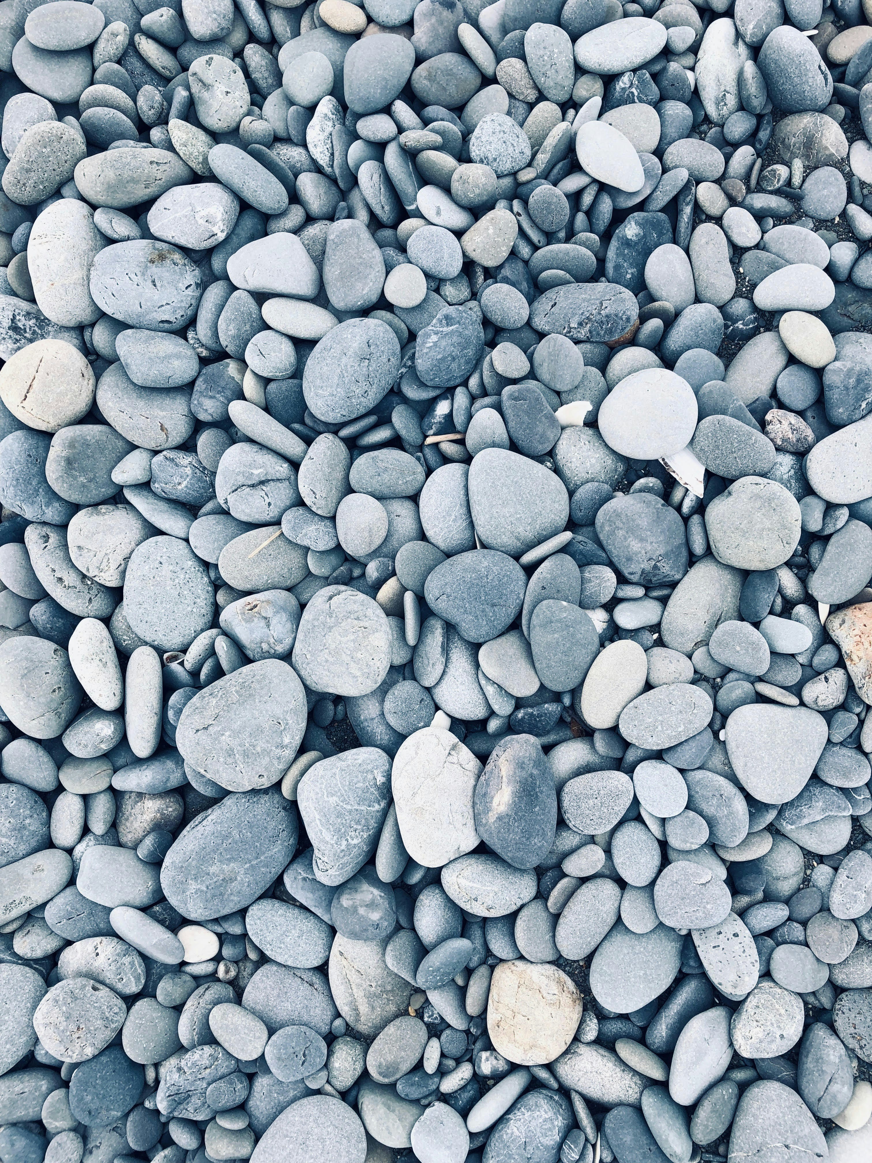 Pile of Smooth Gray Pebbles