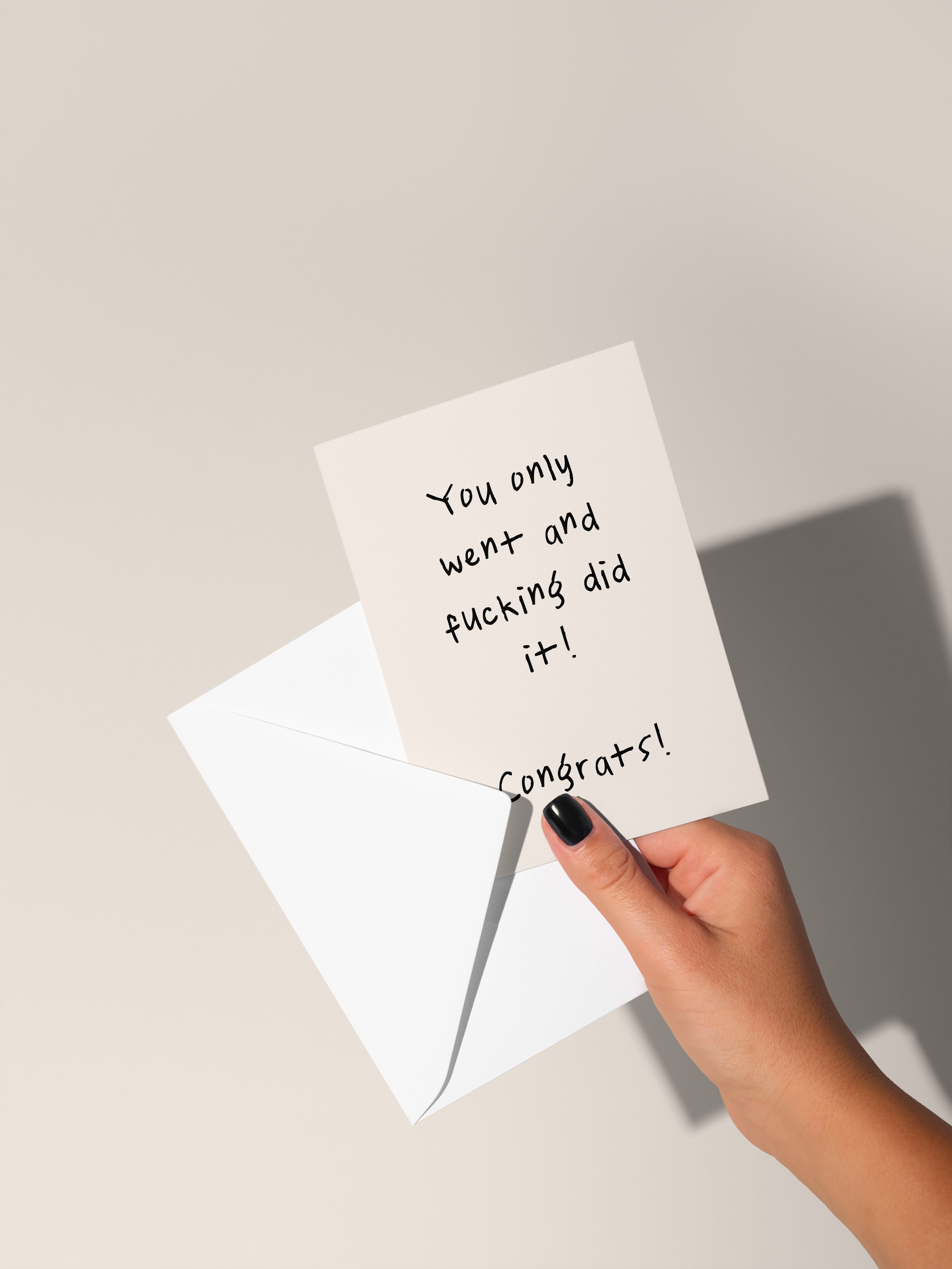 Humorous Congratulations Greeting Card
