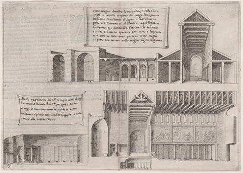 Architectural Section Drawings of a Church