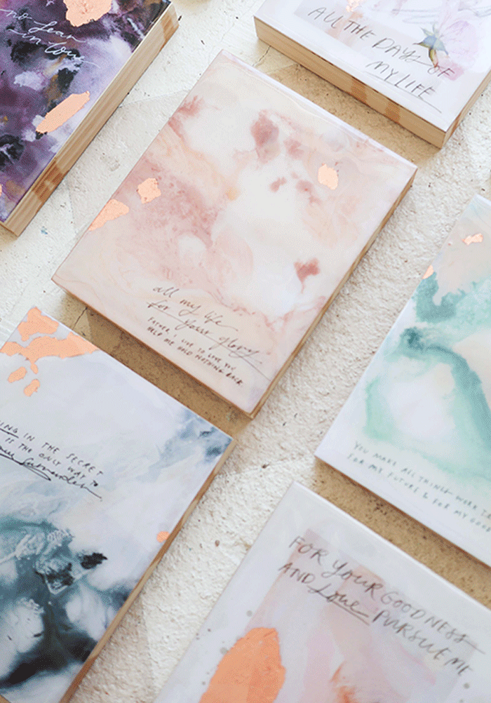 Hand Painted Inspirational Art Blocks