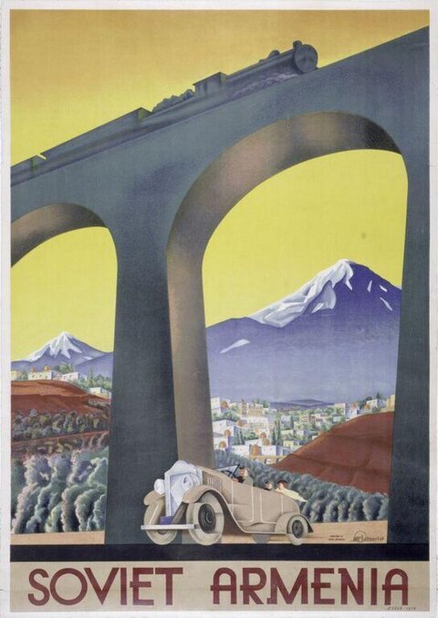 Vintage Soviet Armenia Travel Poster