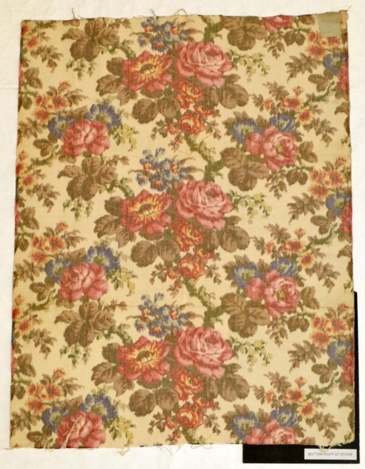 Vintage Floral Printed Fabric Swatch