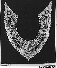 White Embroidered U-shaped Neck Collar