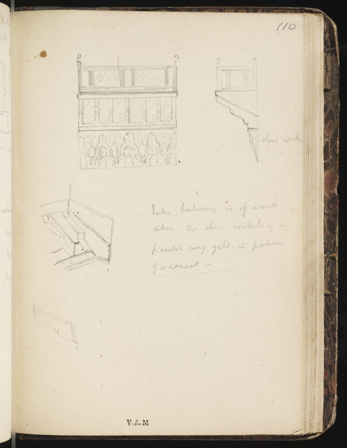 Pencil Sketches of Balcony Details