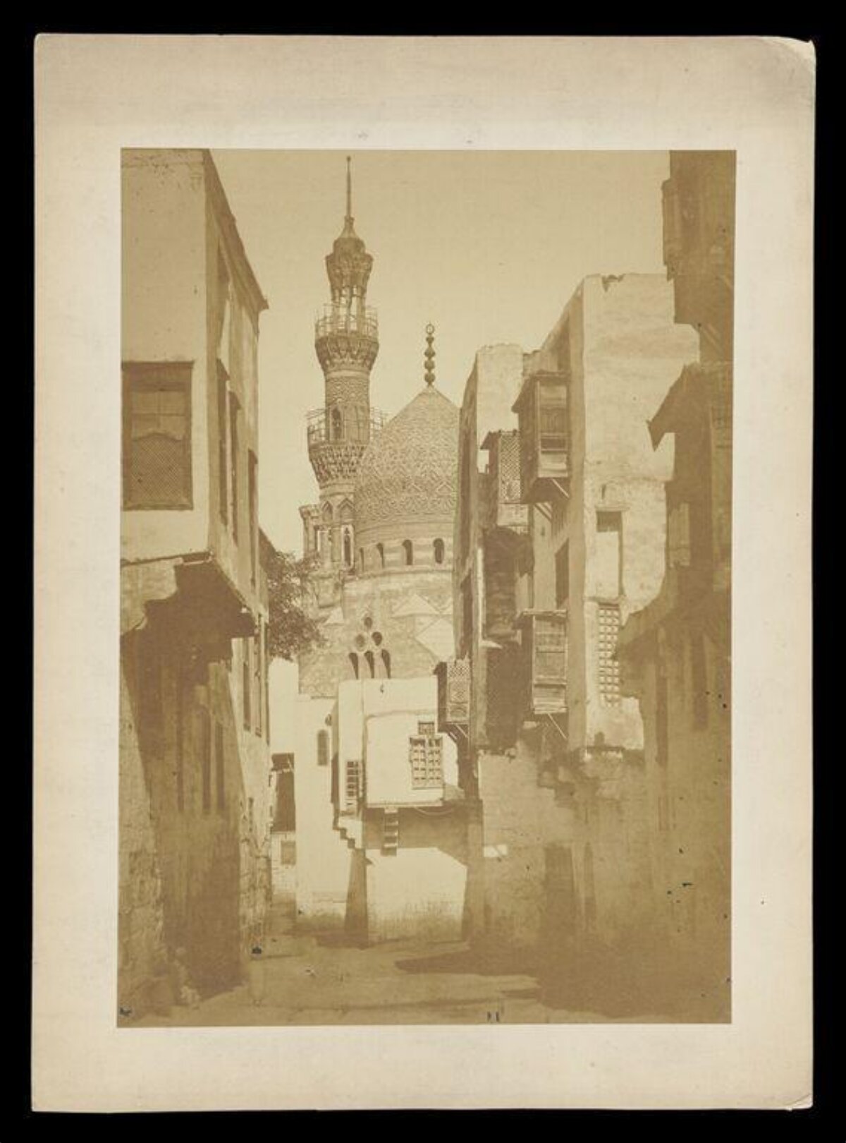 Vintage Egyptian Street with Mosque
