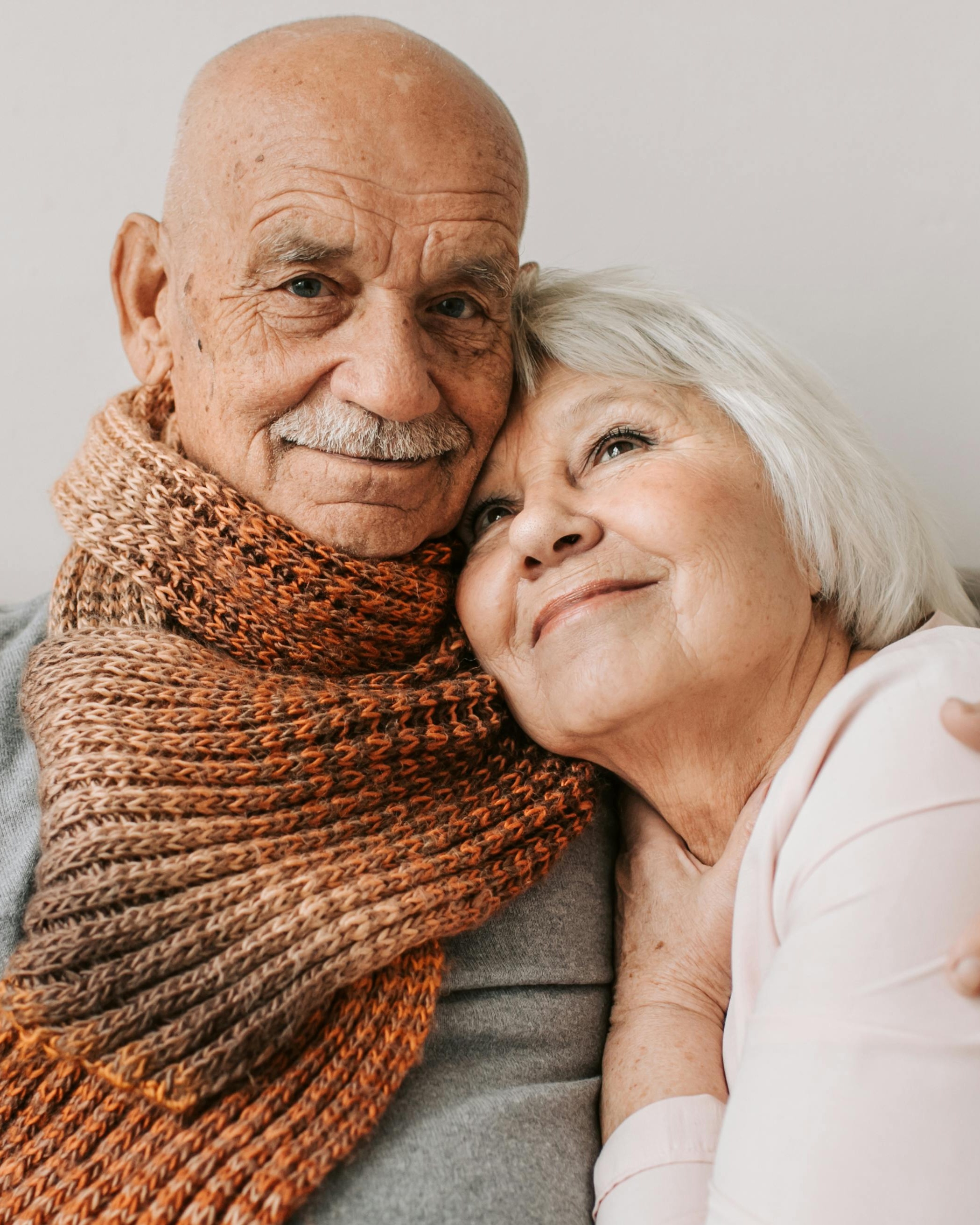 Affectionate Elderly Couple Portrait