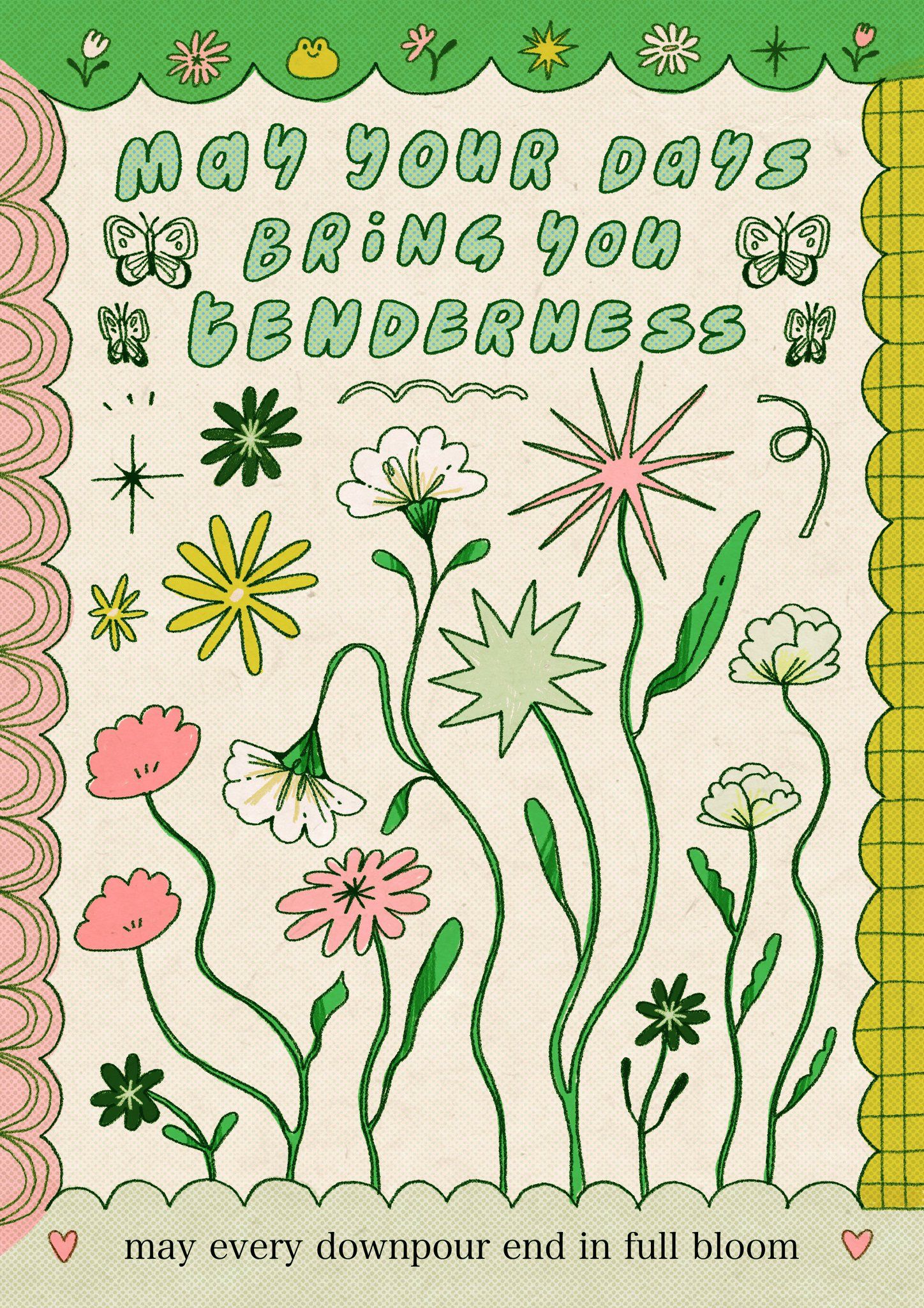 Inspirational Floral Greeting Illustration