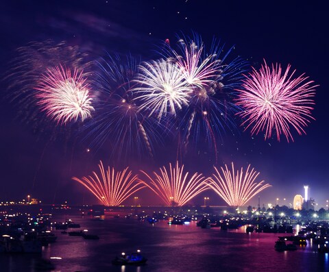 Waterfront Night Fireworks Show
