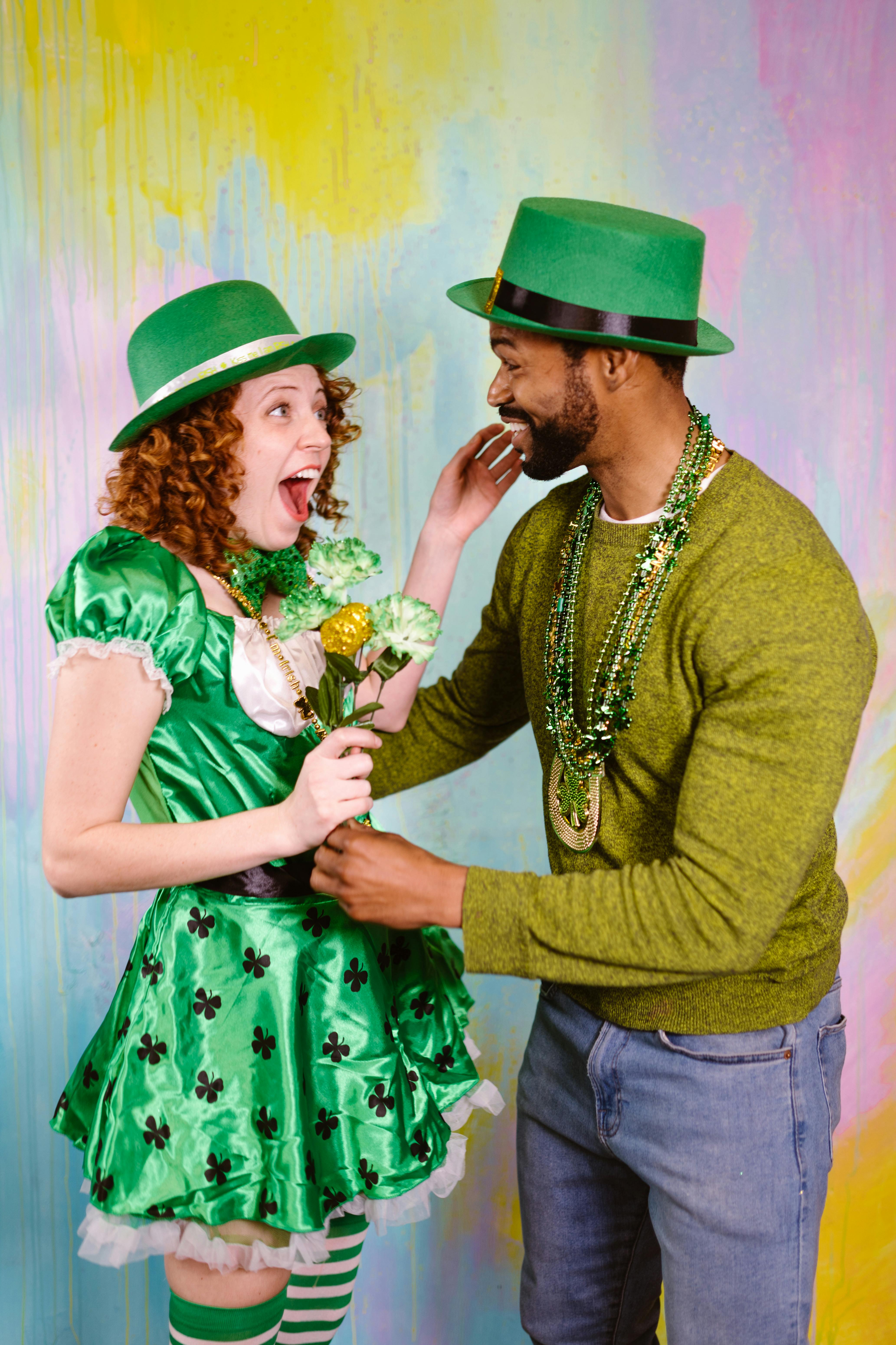Couple in St. Patrick's Day Costumes