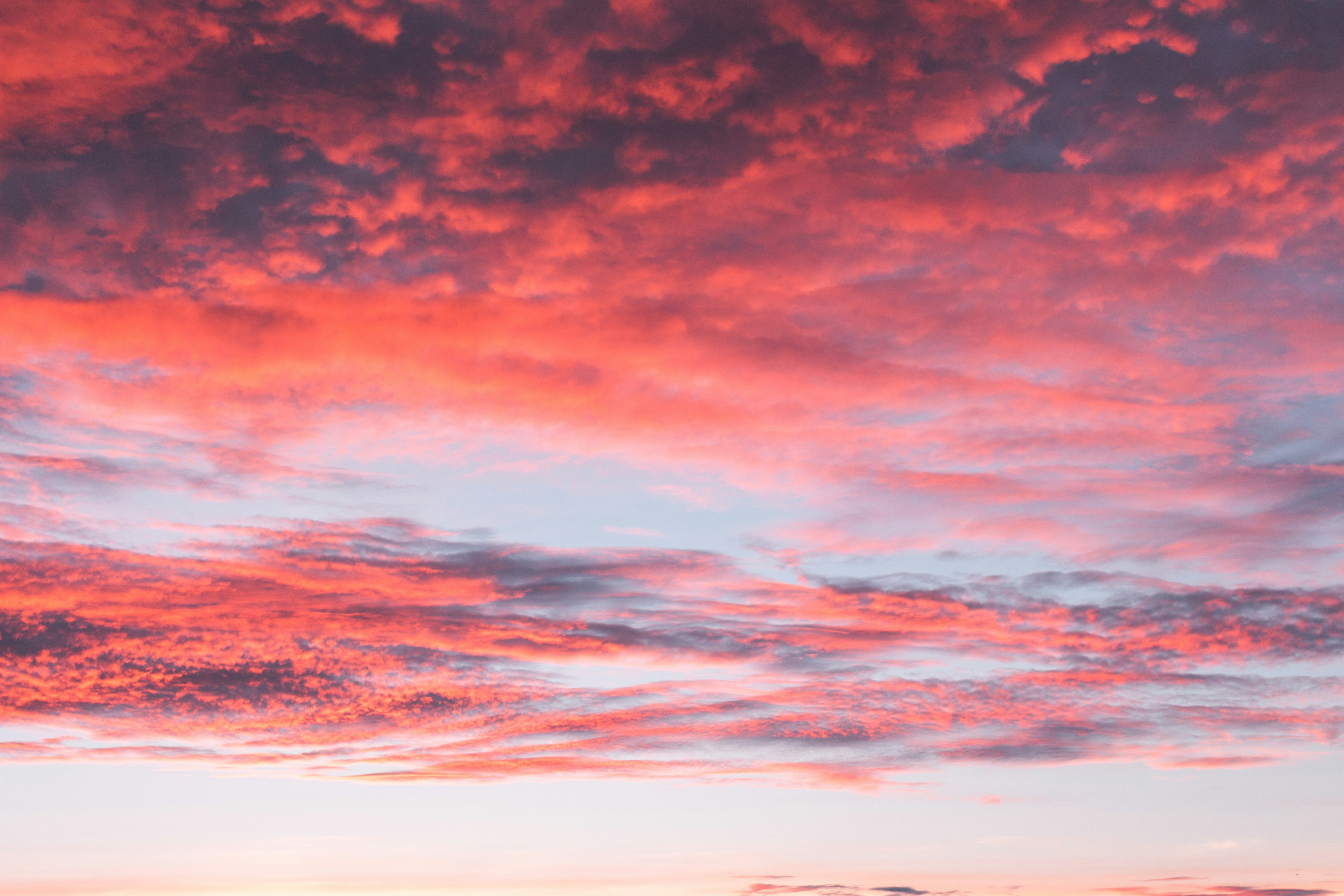 Fiery Red Sunset Sky
