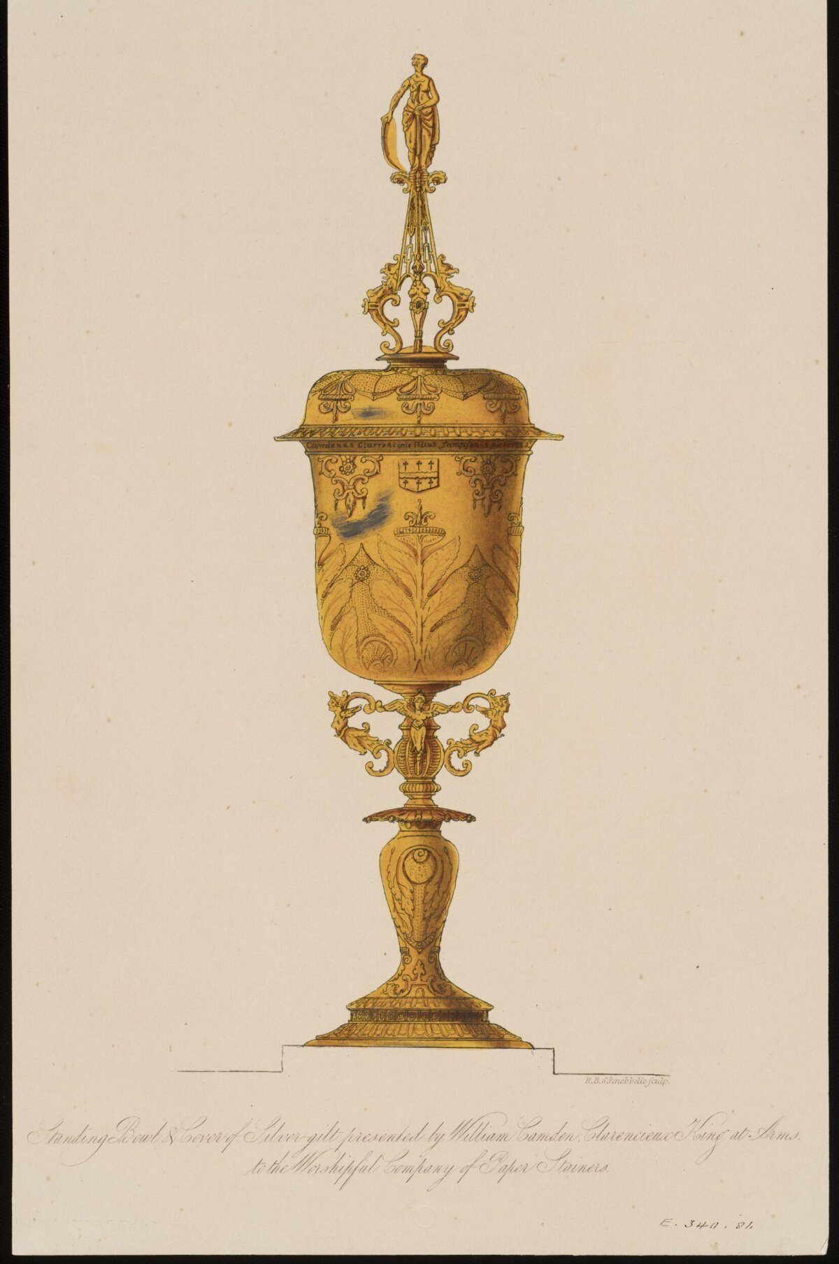 Antique Gilt Silver Covered Cup