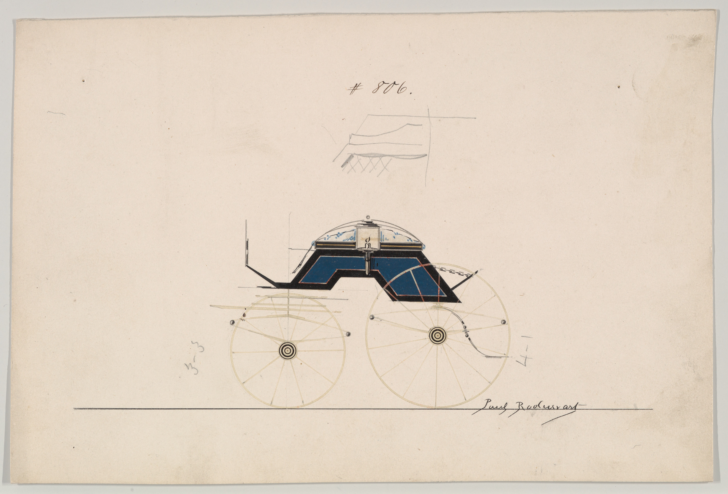 Vintage Carriage Design Sketch