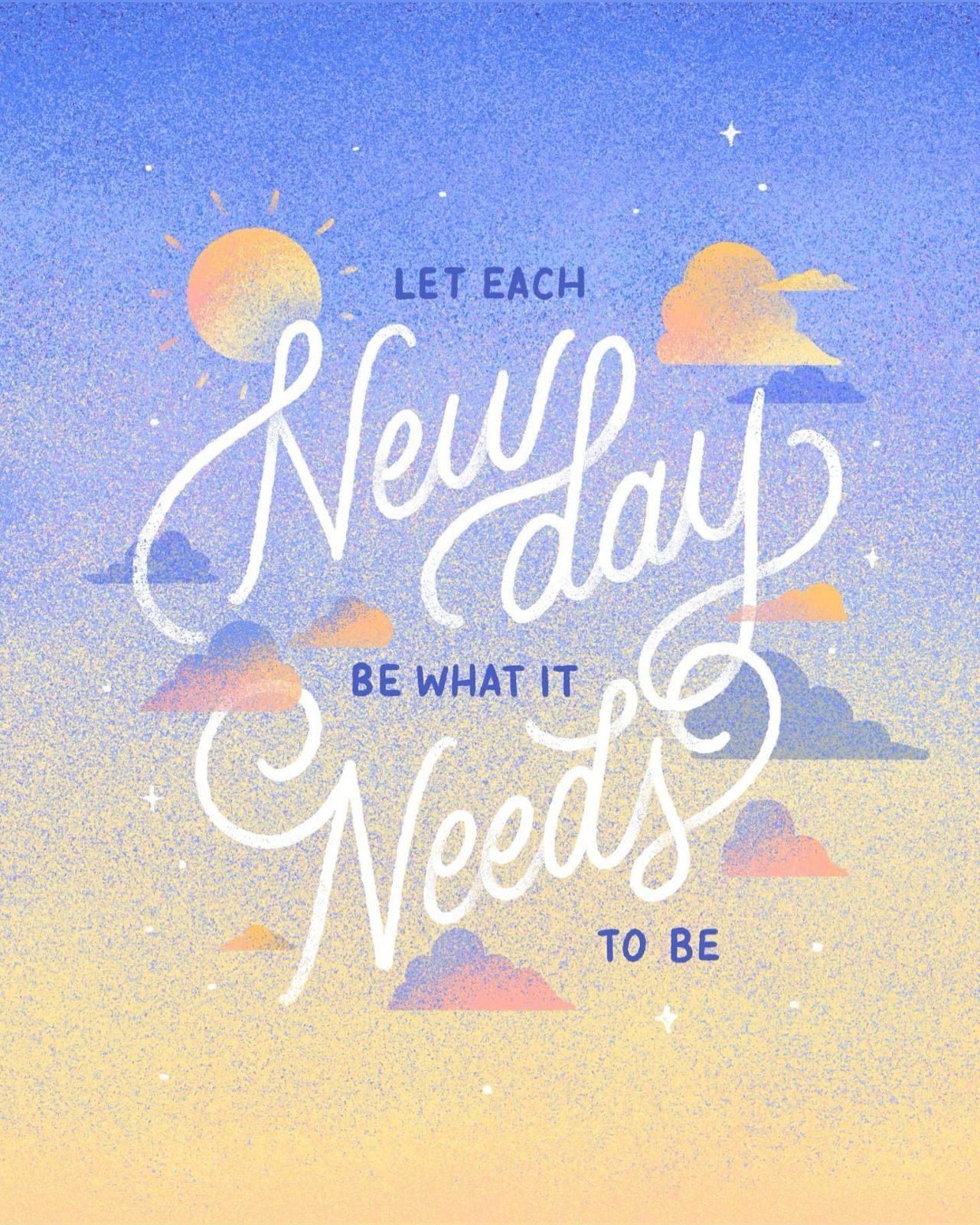 New Day Inspirational Quote Art