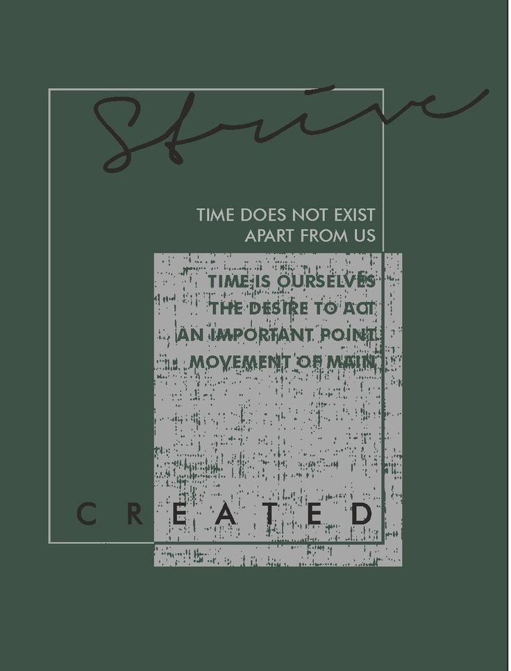 Time Philosophy Quote Typographic Poster