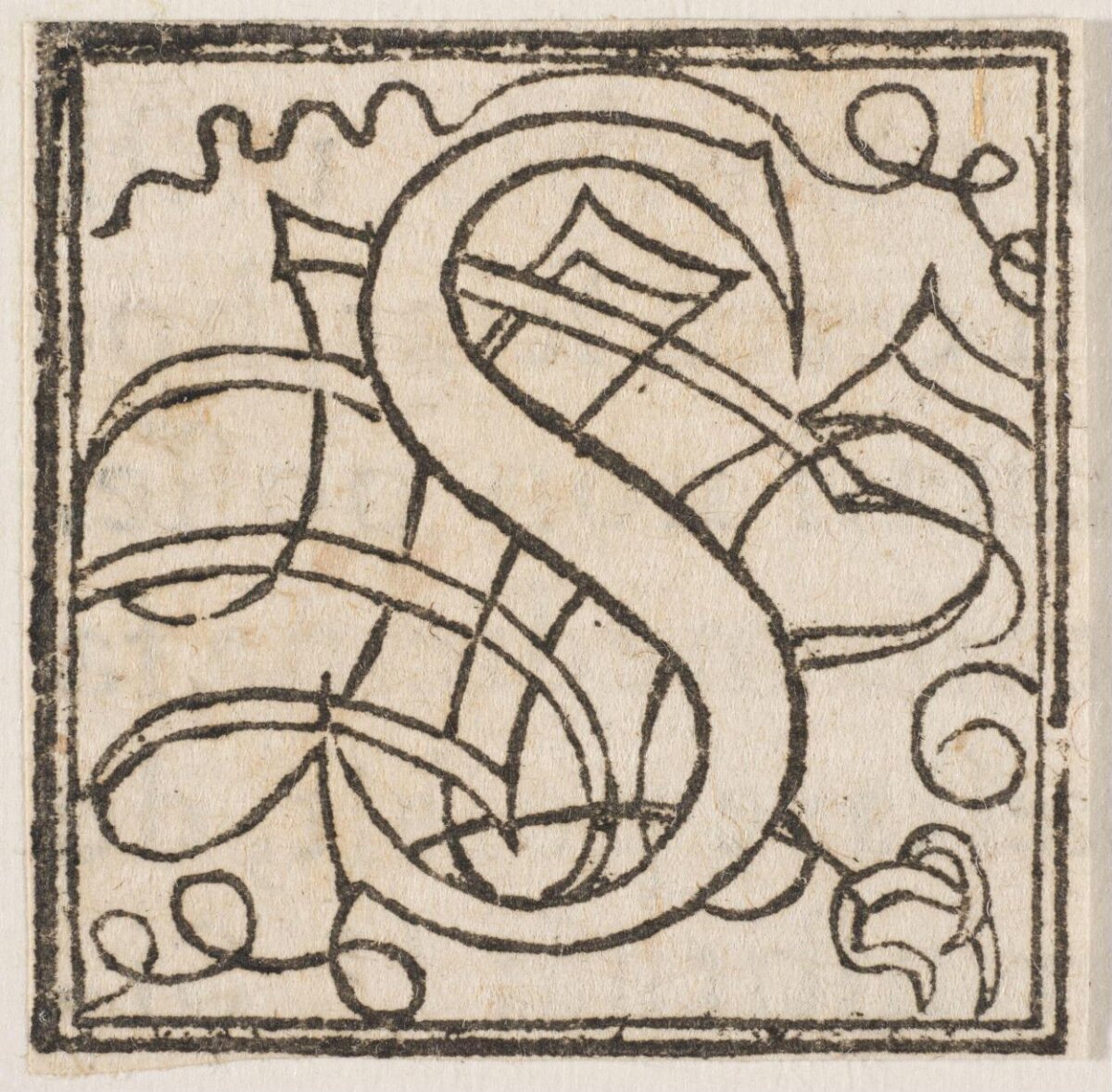 Decorated Initial Letter S