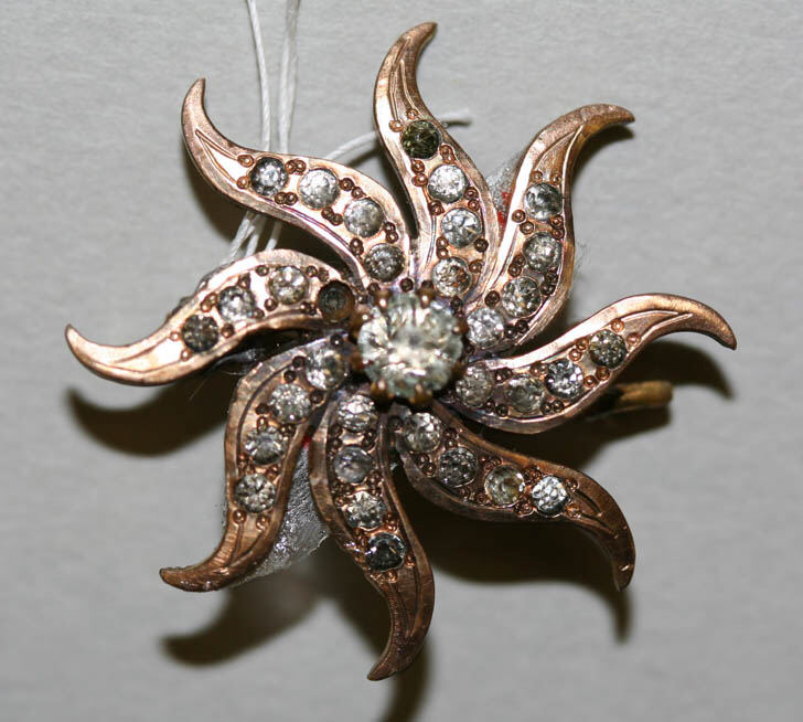 Vintage Diamond Star Brooch