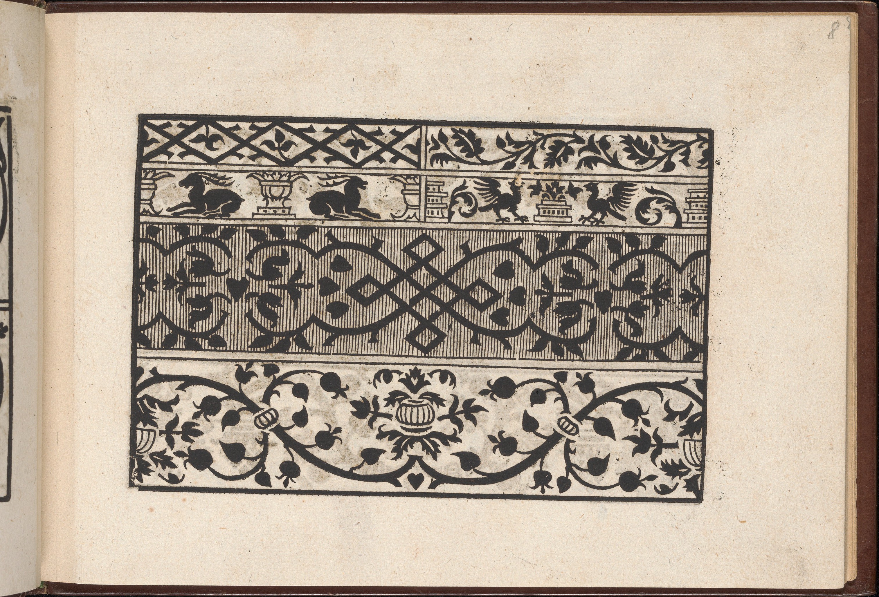 Vintage Black and White Border Pattern