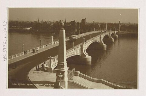 Vintage London Lambeth Bridge View