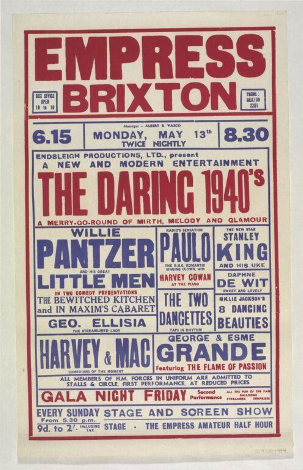 The Daring 1940's Show Poster