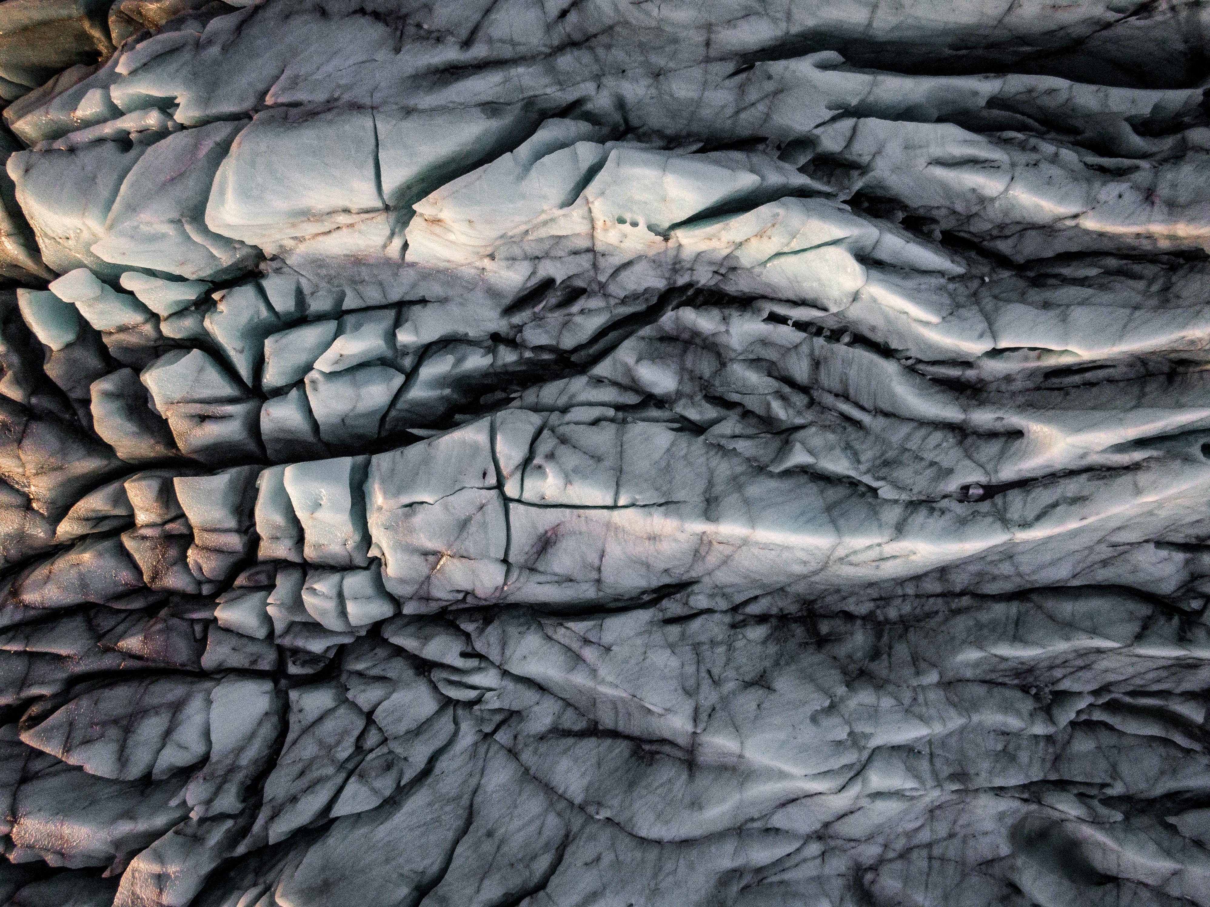 Cracked Glacier Ice Surface