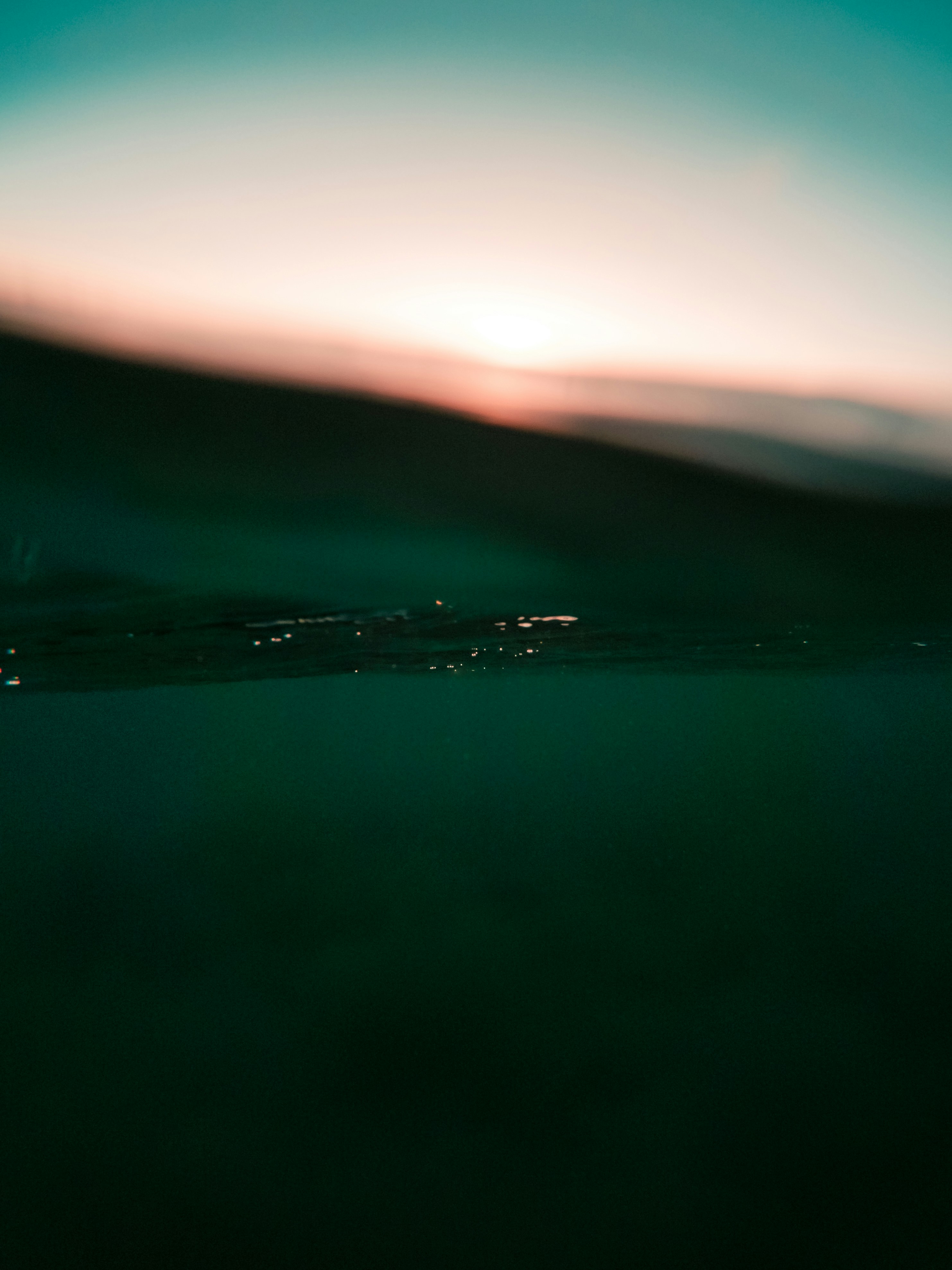 Underwater View of Sea Sunset