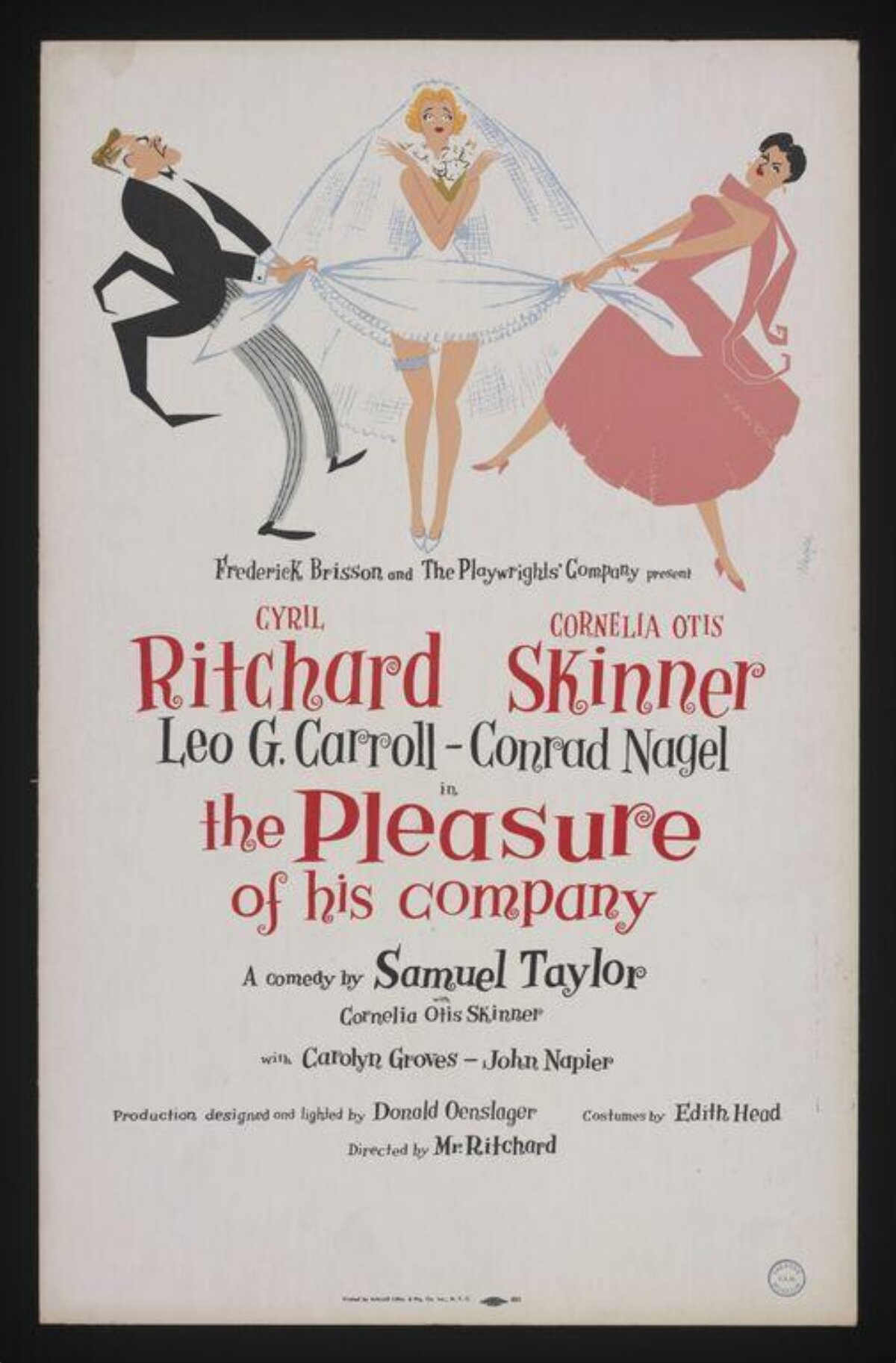 The Pleasure of His Company Play Poster