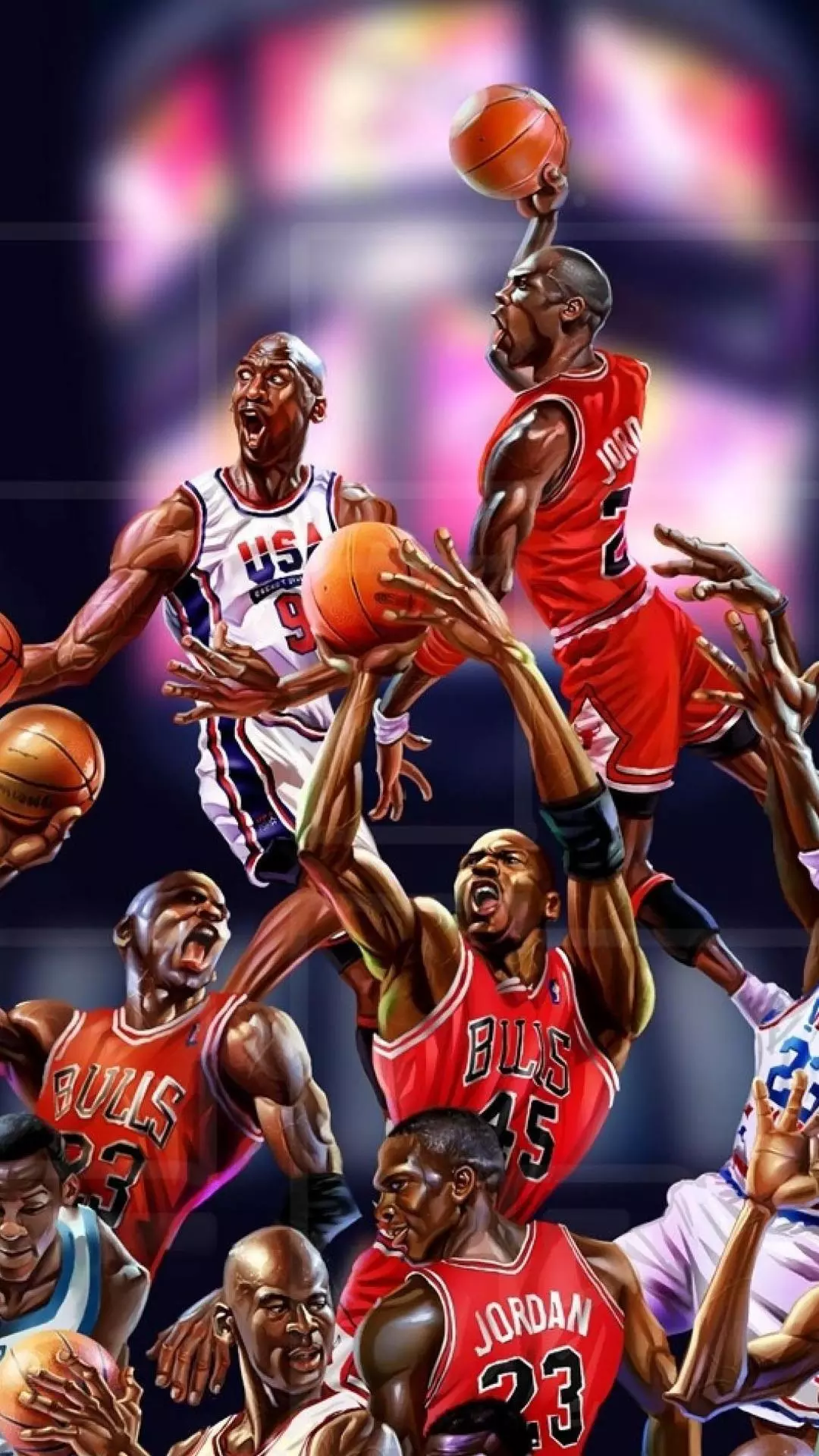 Michael Jordan Basketball Art Collage