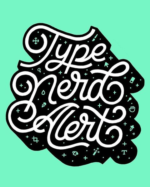 Type Nerd Alert Lettering Art